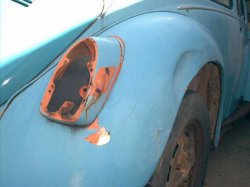Crunched fender ( RR ) Ouch!